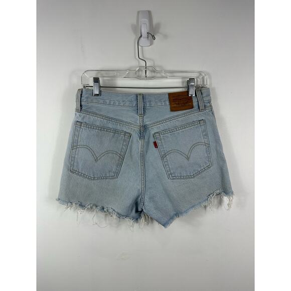 Levis' Premium Wedgie Short Button Fly Light Wash Cut Off Size 28 - Picture 2 of 11
